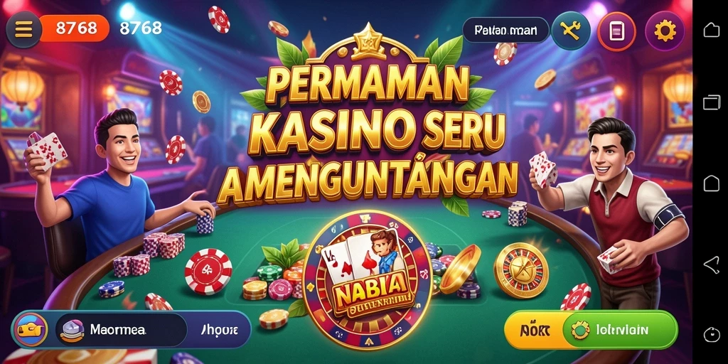 Tampilan menarik dari gameplay Kasino di 8768.
