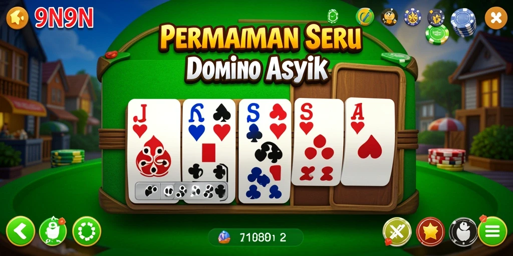 Tampilan gameplay <strong>9N9N</strong> yang seru dan interaktif dalam permainan Domino.