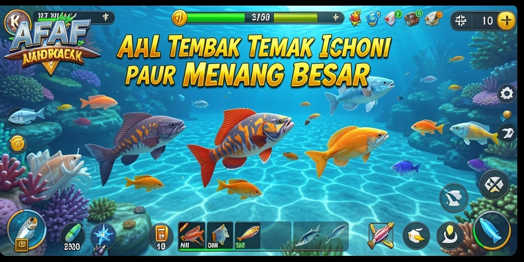 Tampilan gameplay AFAF yang menarik saat menembak ikan.