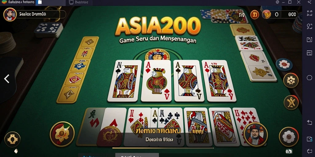 Screenshot gameplay ASIA200 yang menunjukkan serunya permainan Domino.