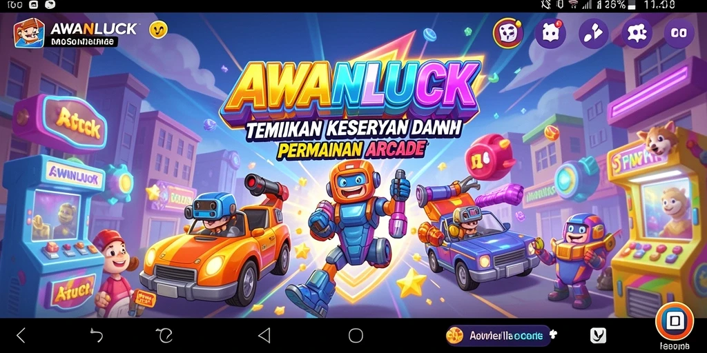 Tangkapan layar gameplay AWANLUCK yang menunjukkan aksi seru dan tantangan arcade.