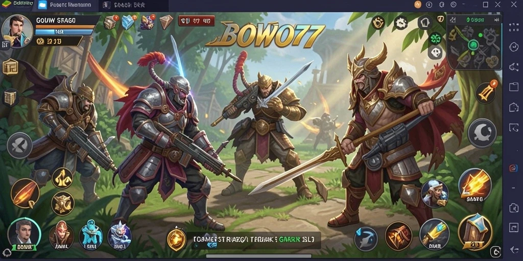 Tampilan spektakuler dari game SLG BOWO77.