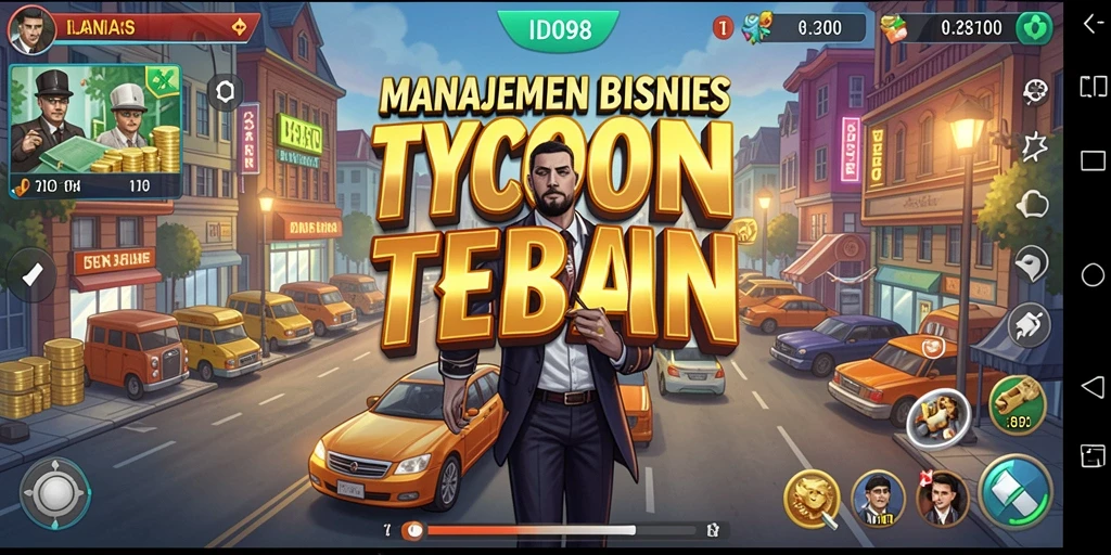 Gameplay menarik ID098 yang menggambarkan manajemen bisnis.