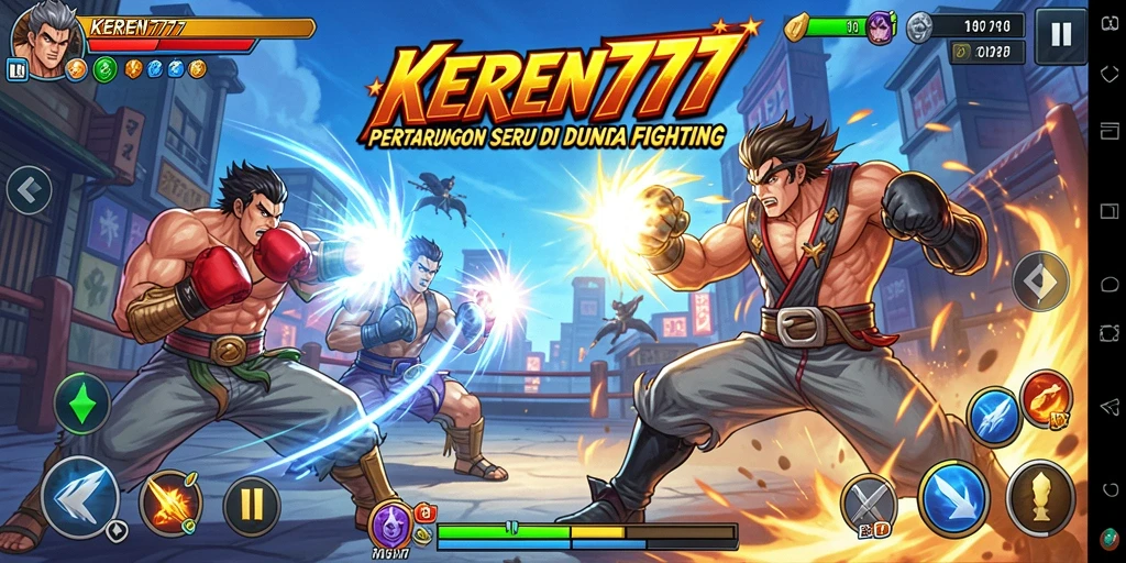 Tangkapan layar menunjukkan aksi pertarungan mendebarkan di KEREN777.