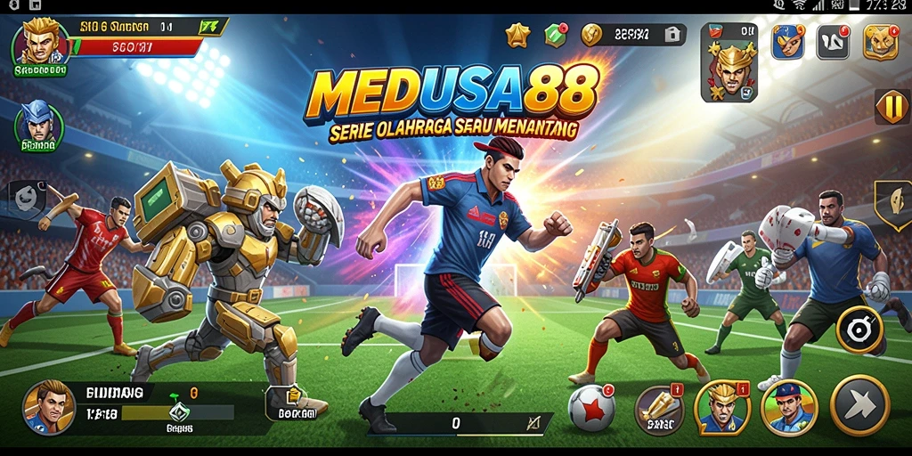 Screenshot gameplay MEDUSA88 menampilkan aksi seru olahraga yang mendebarkan.