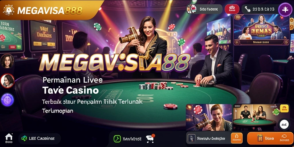 Tampilan gameplay menarik dengan dealer profesional di MEGAVISA88.