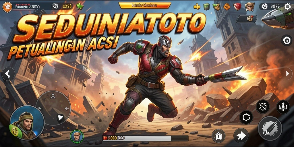 Tampilan gameplay SEDUNIATOTO yang mendebarkan dengan aksi cepat.