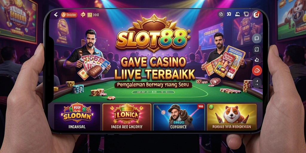 Screenshot dari gameplay live casino yang penuh aksi di SLOT88.