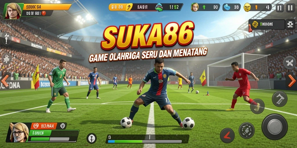 Tampilan gameplay <strong>SUKA86</strong> yang seru dan menegangkan dalam pertandingan olahraga.