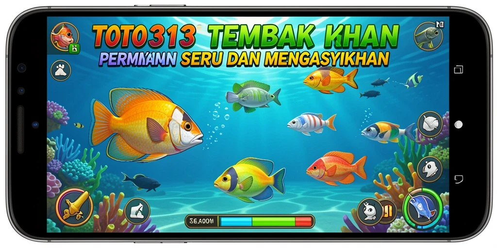 Tangkapan layar TOTO313 menampilkan aksi seru saat menembak ikan.