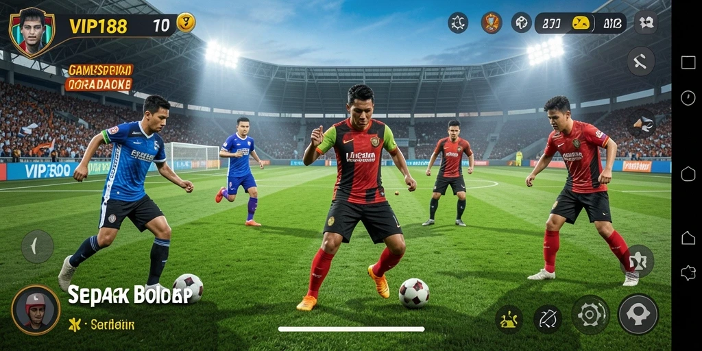 Gameplay seru VIP188 dengan aksi sepak bola yang mendebarkan.